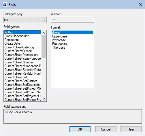 Attribute Definition Dialog Box